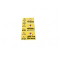 2 Stroke Fuel Mix Warning Vinyl Label Pack of 9 2 Stroke Fuel Mix Warning Vinyl Label Pack of 9