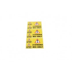2 Stroke Fuel Mix Warning Vinyl Label Pack of 9