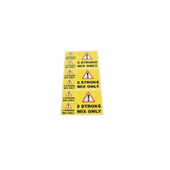 2 Stroke Fuel Mix Warning Vinyl Label Pack of 9 2 Stroke Fuel Mix Warning Vinyl Label Pack of 9