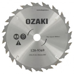 Replacement Brushcutter Blade 250 X 25.4 X 1.8mm Carbide Teeth