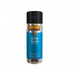 Genuine Hycote Gloss Black Spray Paint 400ml Aerosol XUK0272