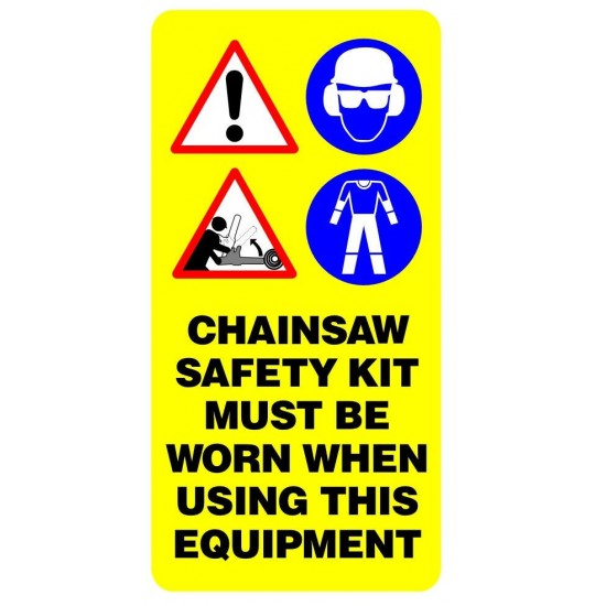 Chainsaw Safety Sticker Pack 10