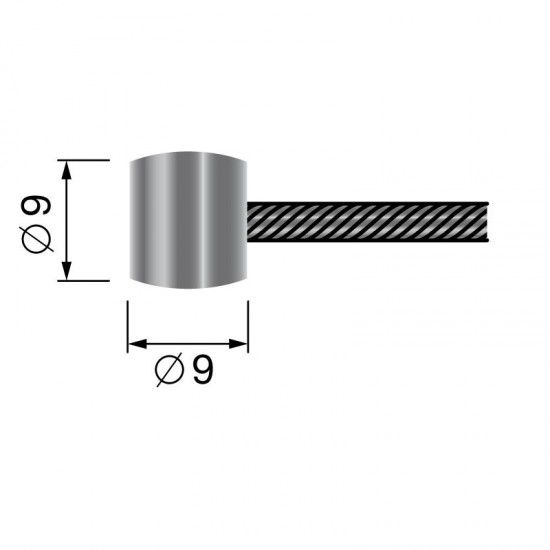 Replacement Flexible Cable - 19 wires - 2500mm - Ø ext: 2mm