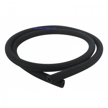Replacement Black Braided Rubber Fuel Pipe 6mm ID x 11mm OD x 1 Metre length