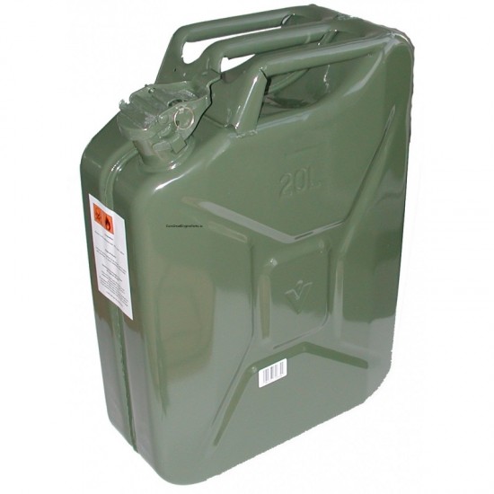 Green Steel Fuel Tank / Jerry Can 20 Litre