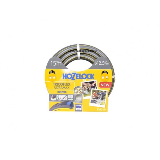 Genuine Hozelock Garden Hose Tricoflex Ultraflex 12.5mm 1/2" X 15M