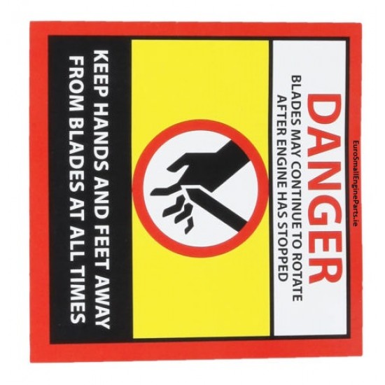 Lawnmower Rotary Blade Warning Label