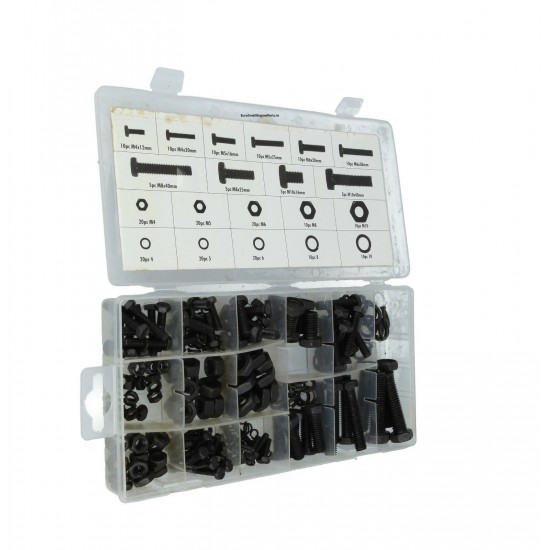 Metric Nut & Bolt Assortment With Washers 240 Piece