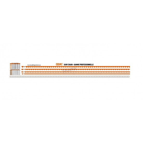 Chainsaw Chain Bench Measuring Chart