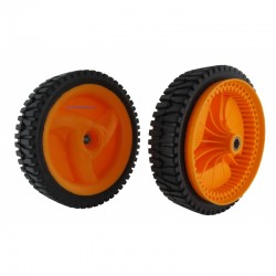 Replacement McCulloch M7053D M51-501CMDW M53-190DWA M53-875DWA M53-625DW Partner P5551CMDE P53-625DW FRONT WHEEL Replacement McCulloch M7053D M51-501CMDW M53-190DWA M53-875DWA M53-625DW Partner P5551CMDE P53-625DW FRONT WHEEL