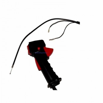 Replacement Strimmer Brushcutter Engine Control Handle with ON/OFF Switch for tube of Ø 19mm Cable length 1030mm Replacement Strimmer Brushcutter Engine Control Handle with ON/OFF Switch for tube of Ø 19mm Cable length 1030mm