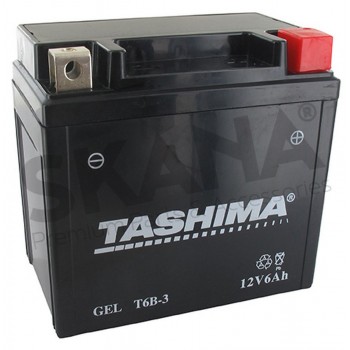 Tashima Battery Gel Agm 6A L:110 W:70 H:108mm + right Tashima Battery Gel Agm 6A L:110 W:70 H:108mm + right