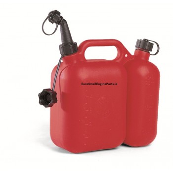 Tecomec Fuel Oil Combi-Can 5 Litres Fuel and 2.5 Litres Oil Red