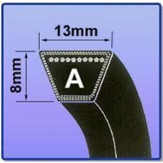 Replacement A44 1/2" Section V Belt Kevlar Mitsuboshi